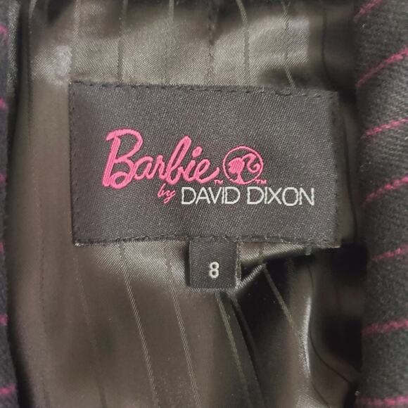 Barbie by David Dixon | Mattel Collaboration Wool Blend Pin Stripe Blazer - Picture 3 of 8